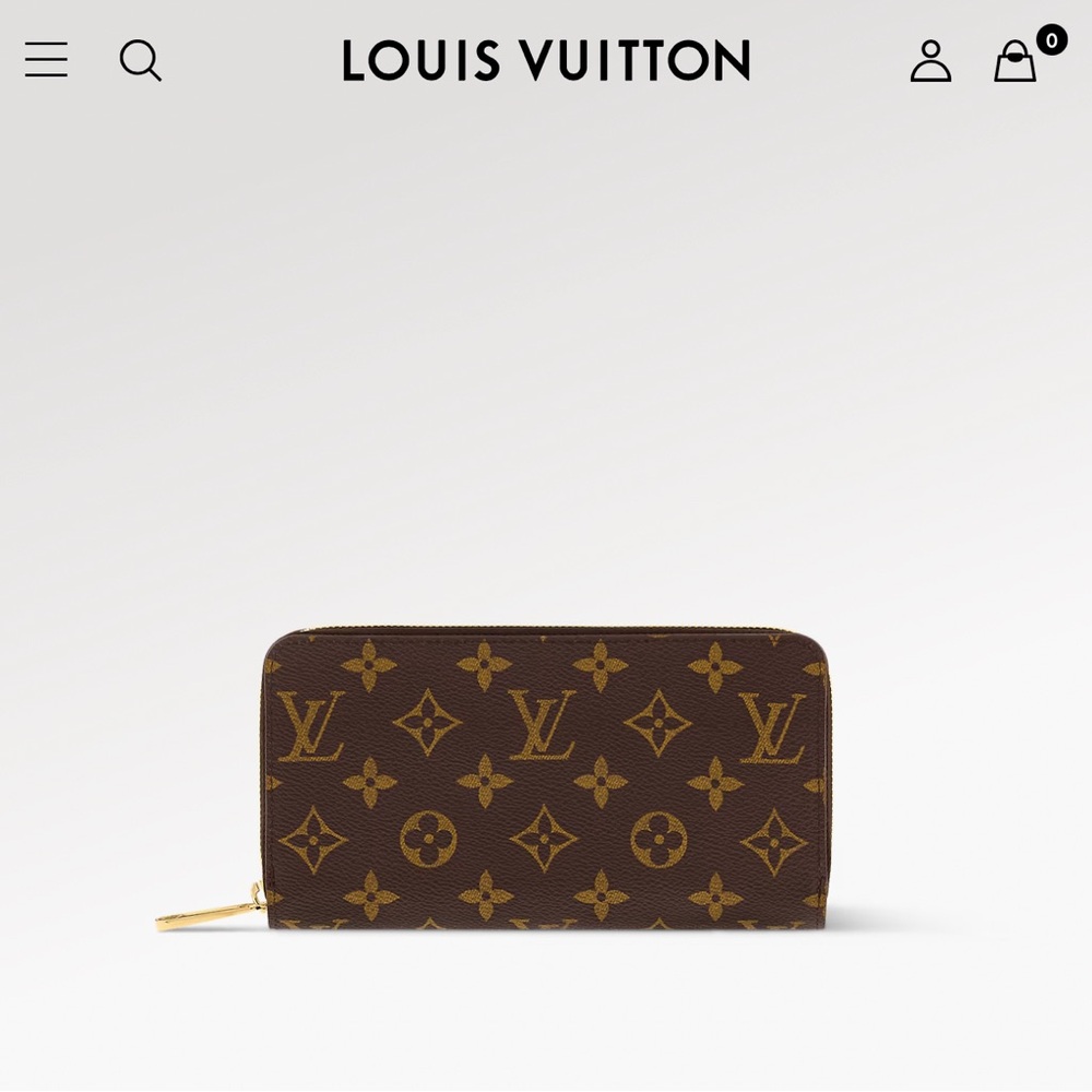 Louis Vuitton Zippy Wallet in Monogram with Red Interior